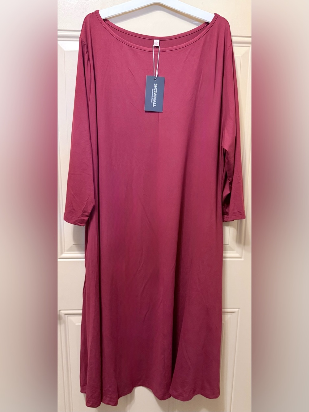 Showmall A Line Dress in Wine Red Size 3X